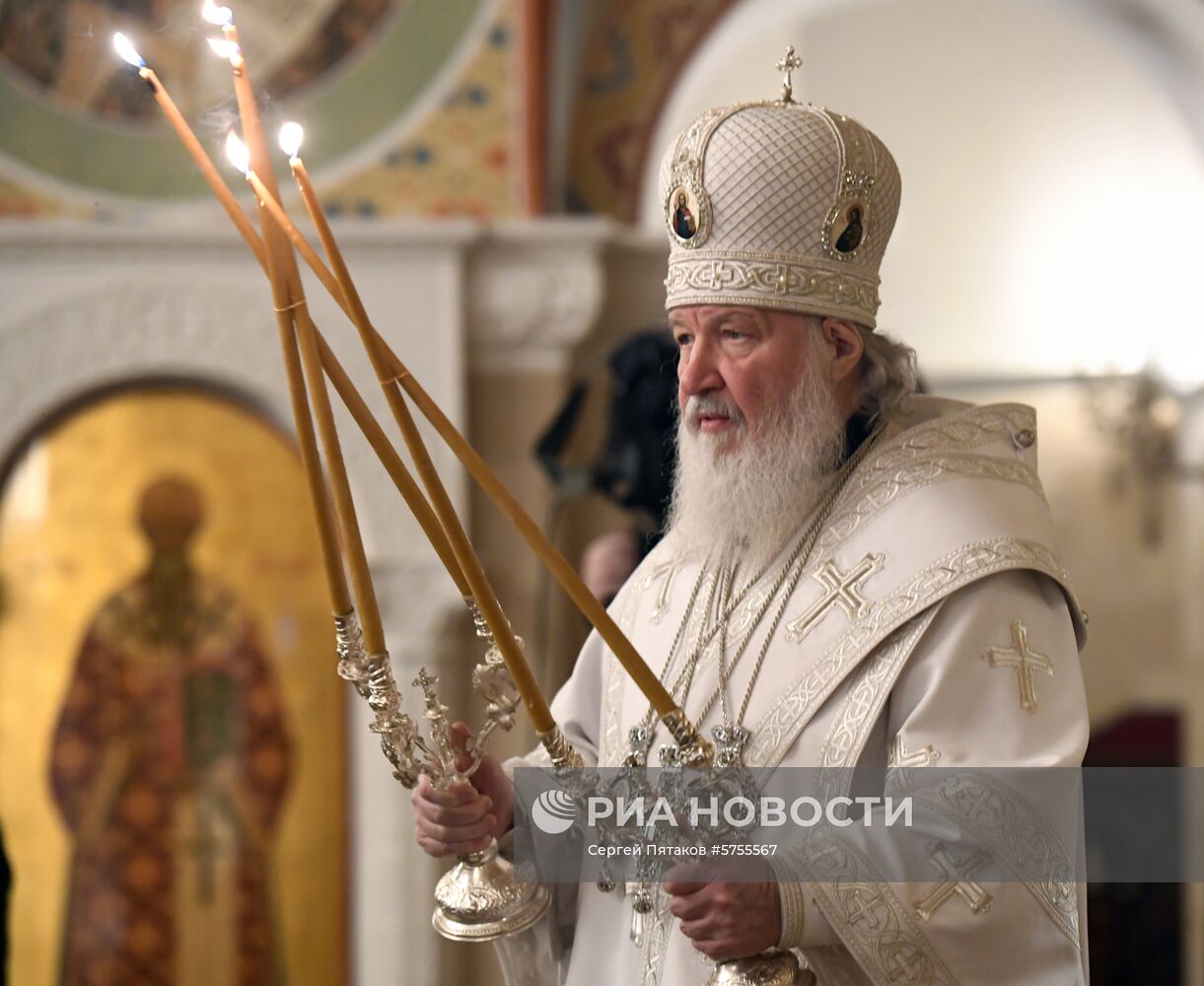 Патриаршее служение в Крещенский сочельник в храме Христа Спасителя