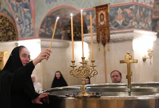 Патриаршее служение в Крещенский сочельник в храме Христа Спасителя