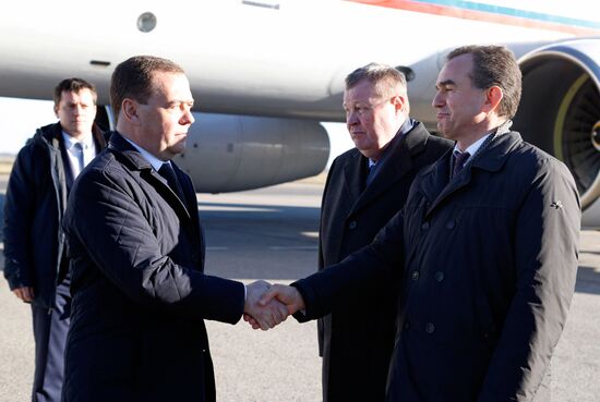 Рабочая поездка премьер-министра РФ Д. Медведева в Краснодарский край 