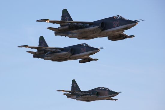 Летно-тактические учения на Су-25СМ3