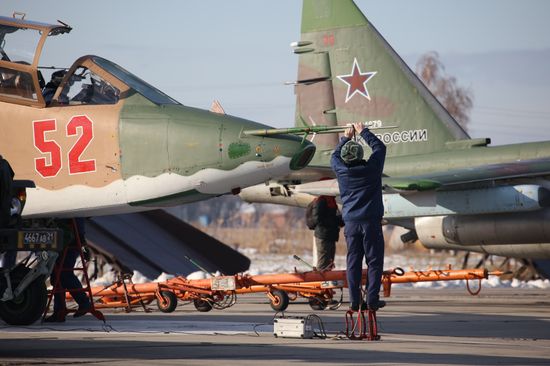 Летно-тактические учения на Су-25СМ3