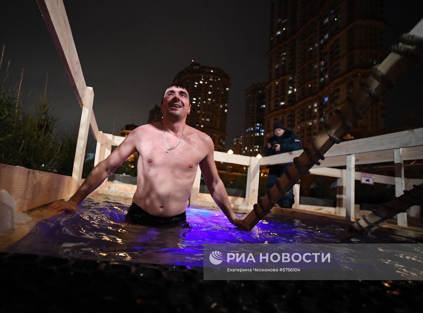 Празднование Крещения в Москве 