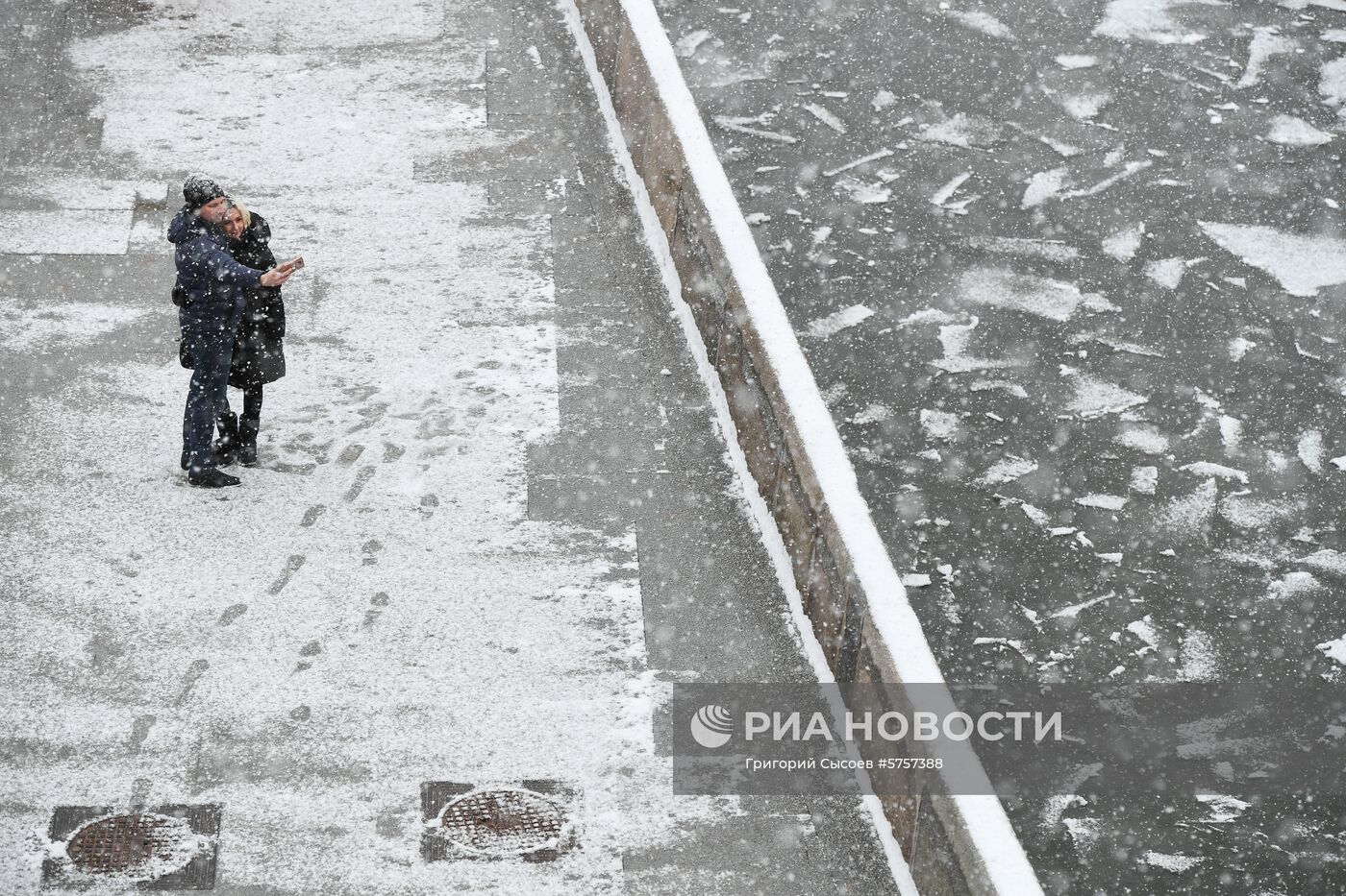Снегопад в Москве