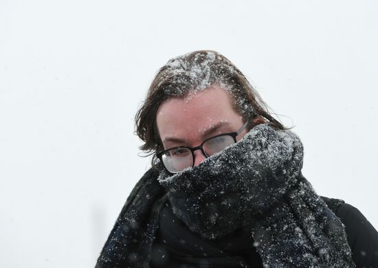 Снегопад в Москве