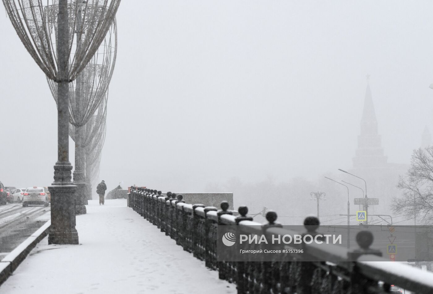 Снегопад в Москве