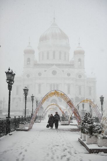 Снегопад в Москве