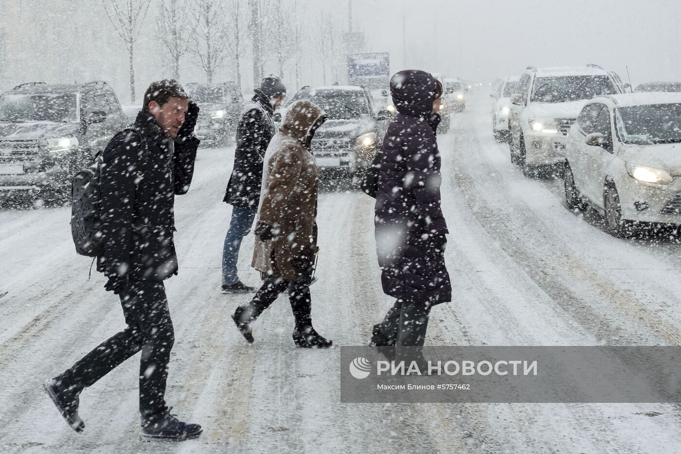 Снегопад в Москве