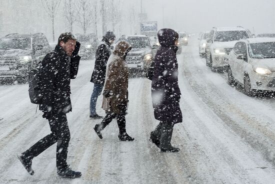 Снегопад в Москве