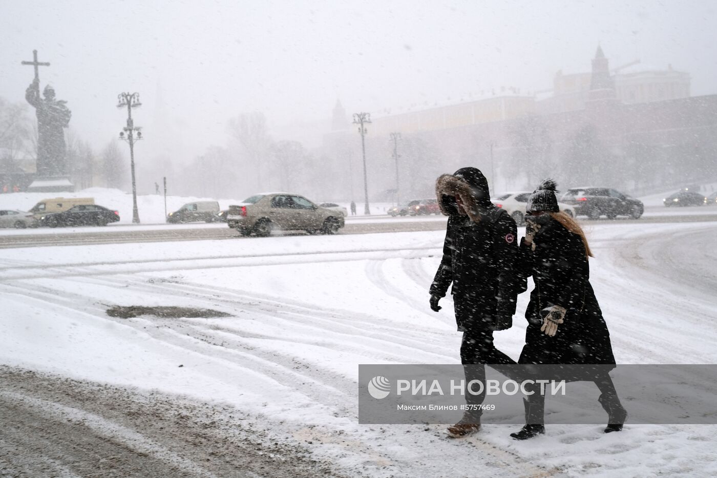 Снегопад в Москве