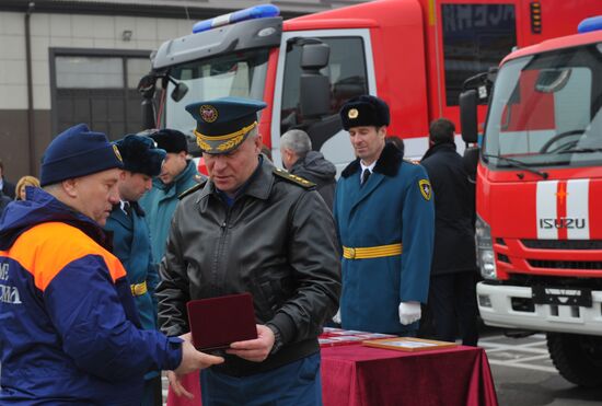 Рабочая поездка министра МЧС РФ Е. Зиничева в Грозный