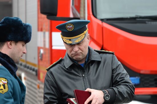 Рабочая поездка министра МЧС РФ Е. Зиничева в Грозный