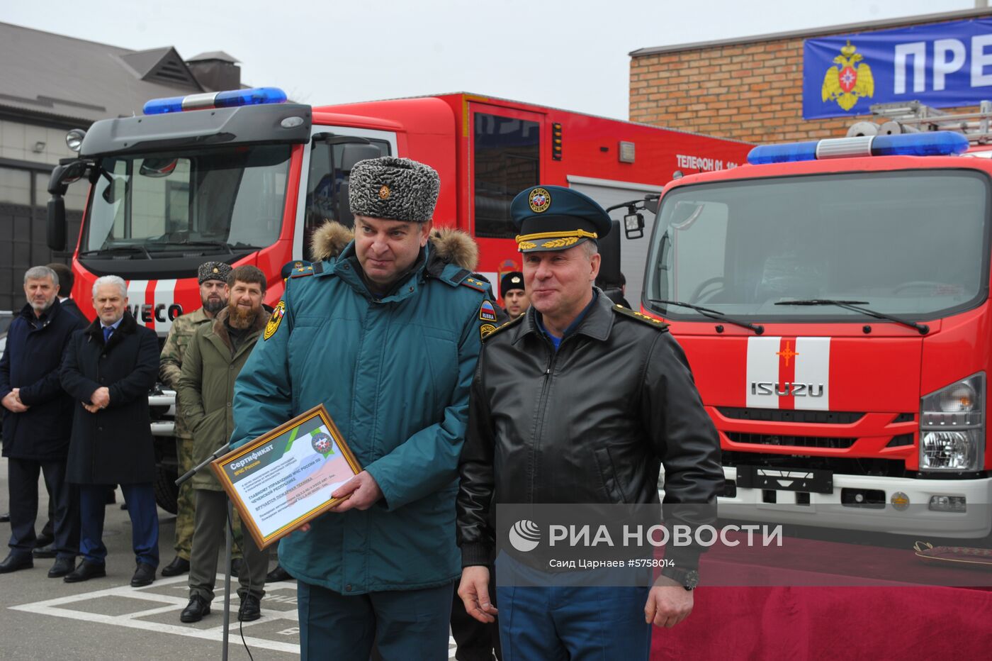 Рабочая поездка министра МЧС РФ Е. Зиничева в Грозный