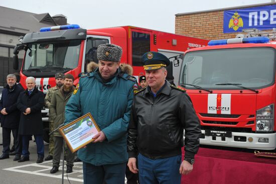 Рабочая поездка министра МЧС РФ Е. Зиничева в Грозный