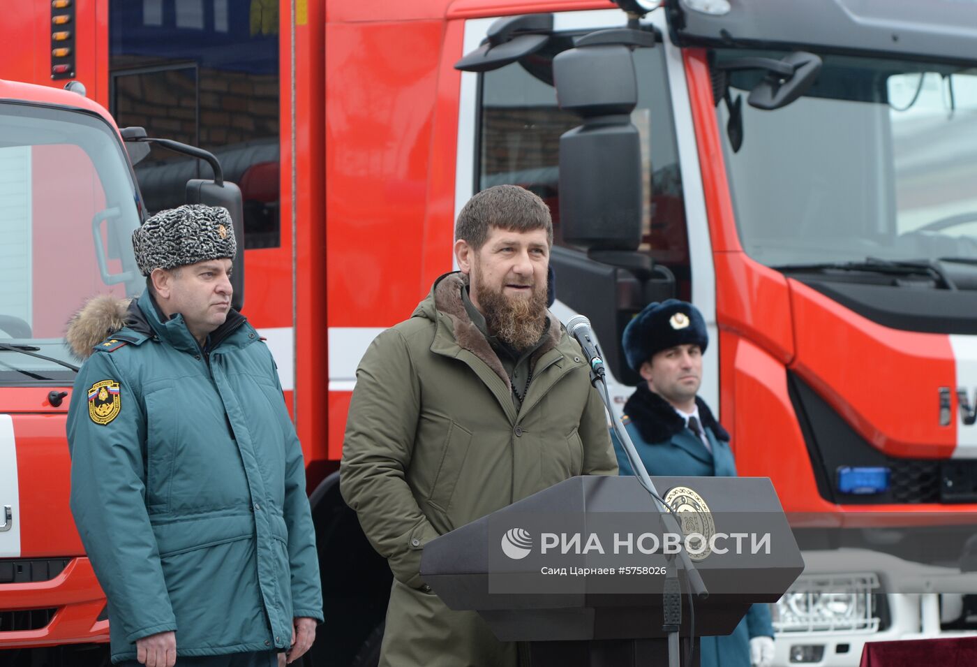 Рабочая поездка министра МЧС РФ Е. Зиничева в Грозный 