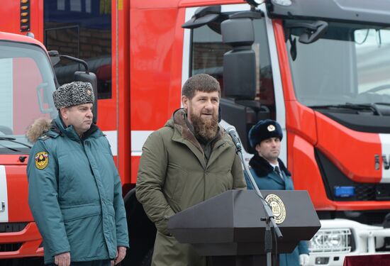 Рабочая поездка министра МЧС РФ Е. Зиничева в Грозный 