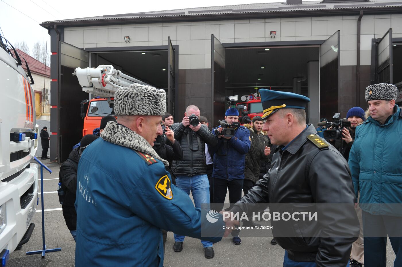 Рабочая поездка министра МЧС РФ Е. Зиничева в Грозный