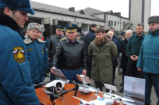 Рабочая поездка министра МЧС РФ Е. Зиничева в Грозный