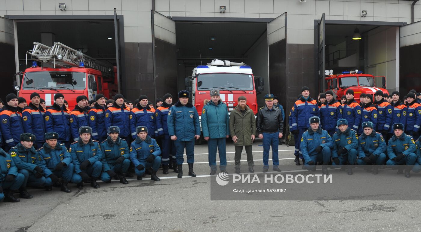 Рабочая поездка министра МЧС РФ Е. Зиничева в Грозный