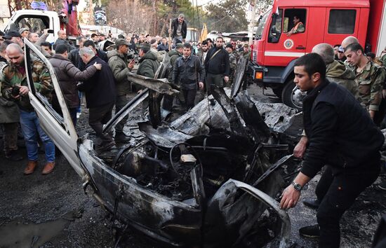 Взрыв заминированного автомобиля в Латакии