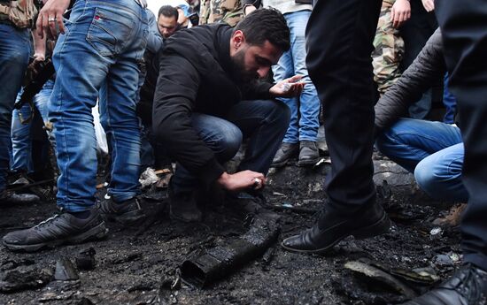 Взрыв заминированного автомобиля в Латакии