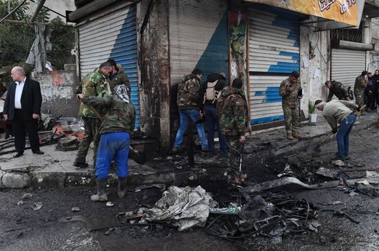 Взрыв заминированного автомобиля в Латакии