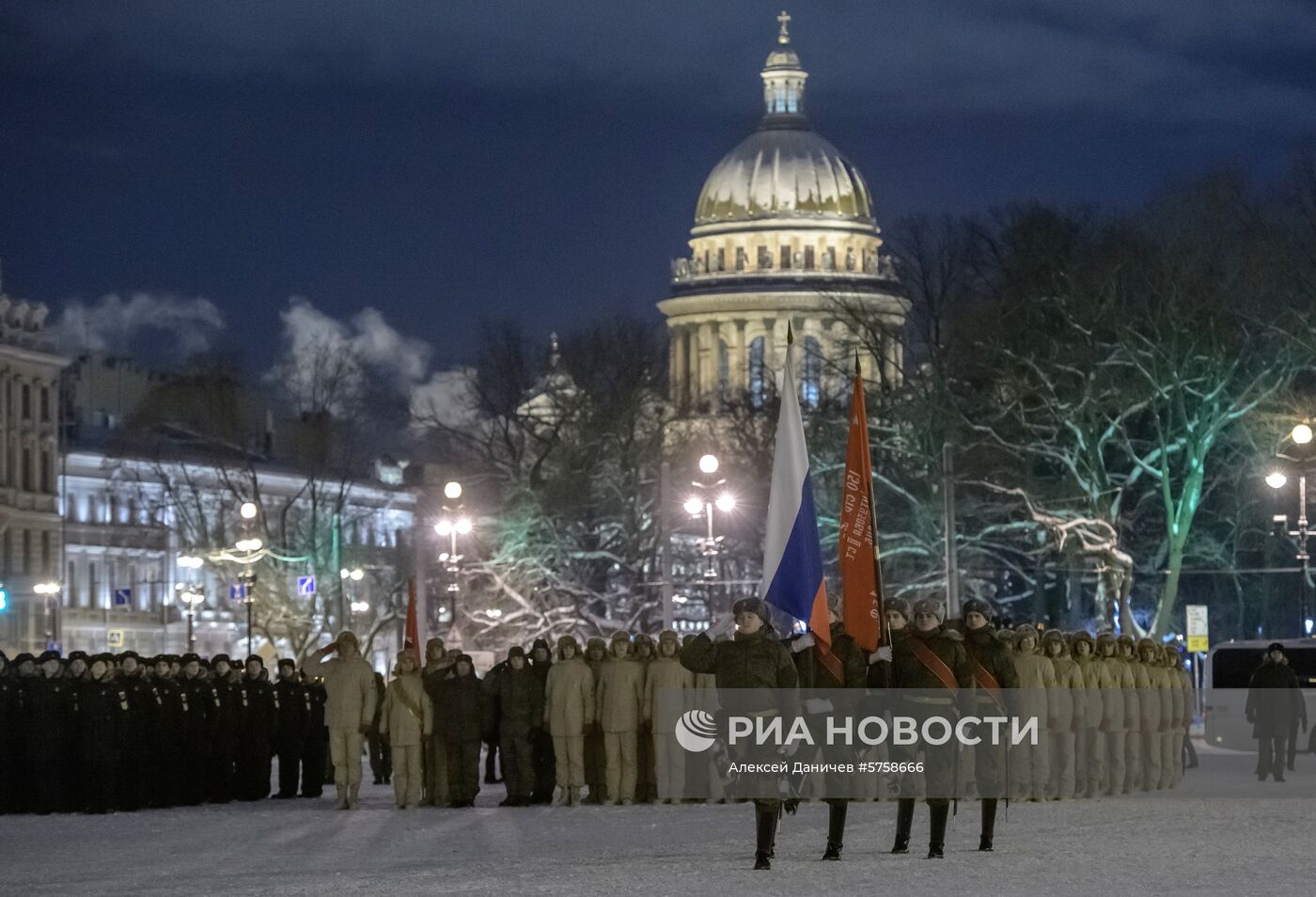 Репетиция парада в честь 75-летия снятия блокады Ленинграда