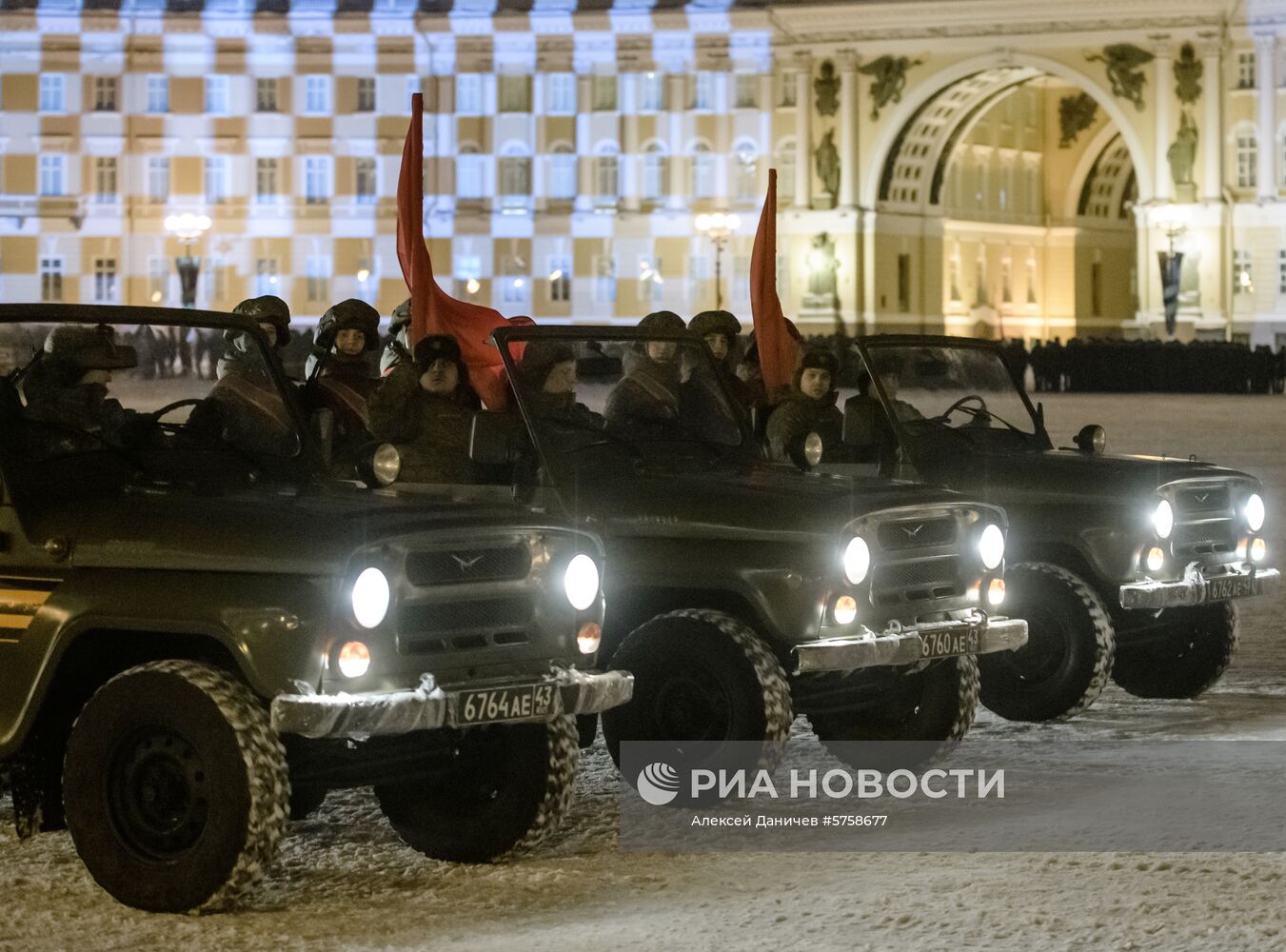 Репетиция парада в честь 75-летия снятия блокады Ленинграда