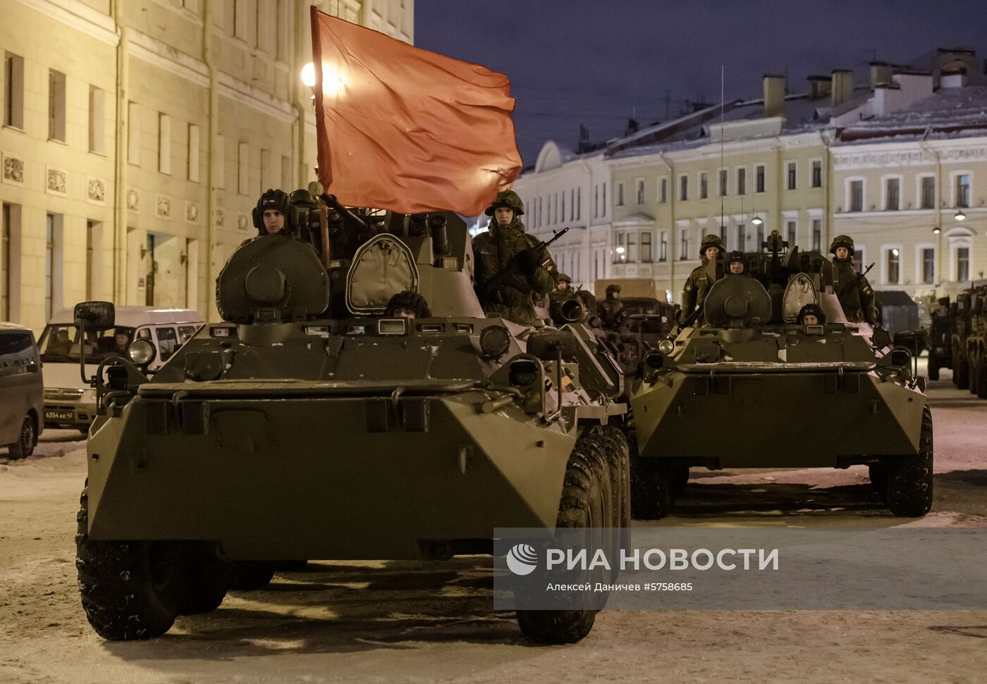 Репетиция парада в честь 75-летия снятия блокады Ленинграда