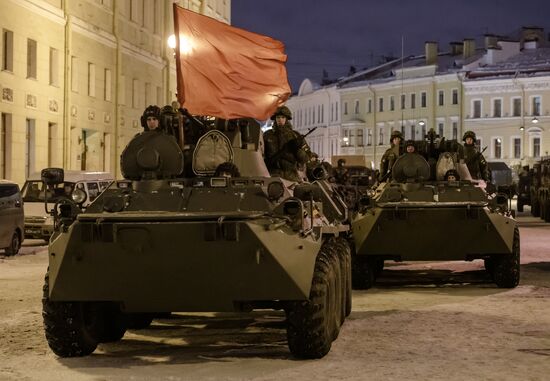 Репетиция парада в честь 75-летия снятия блокады Ленинграда