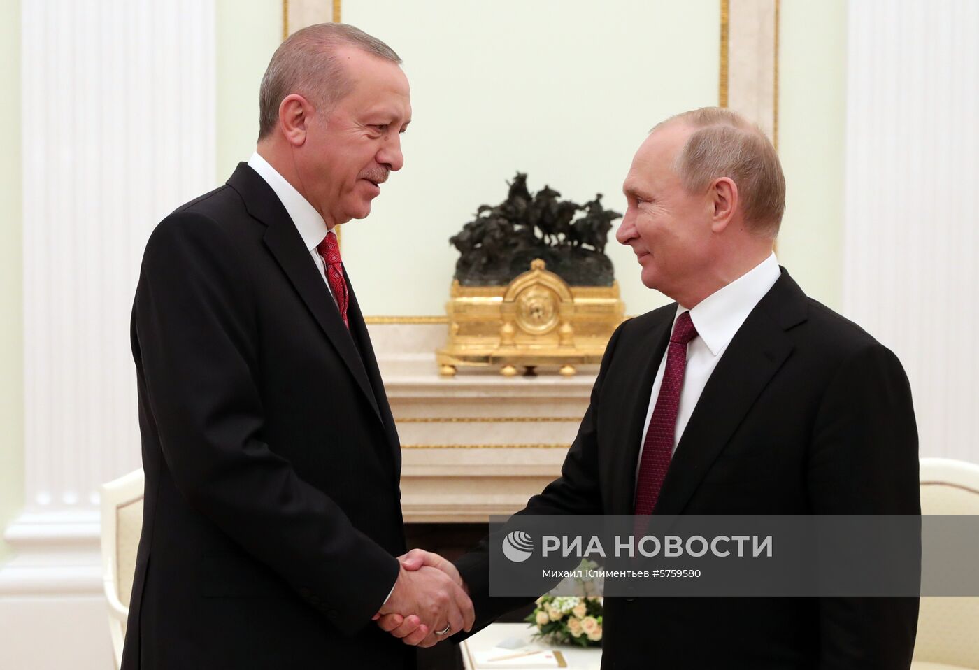 Встреча президента РФ В. Путина с президентом Турции Р. Т. Эрдоганом