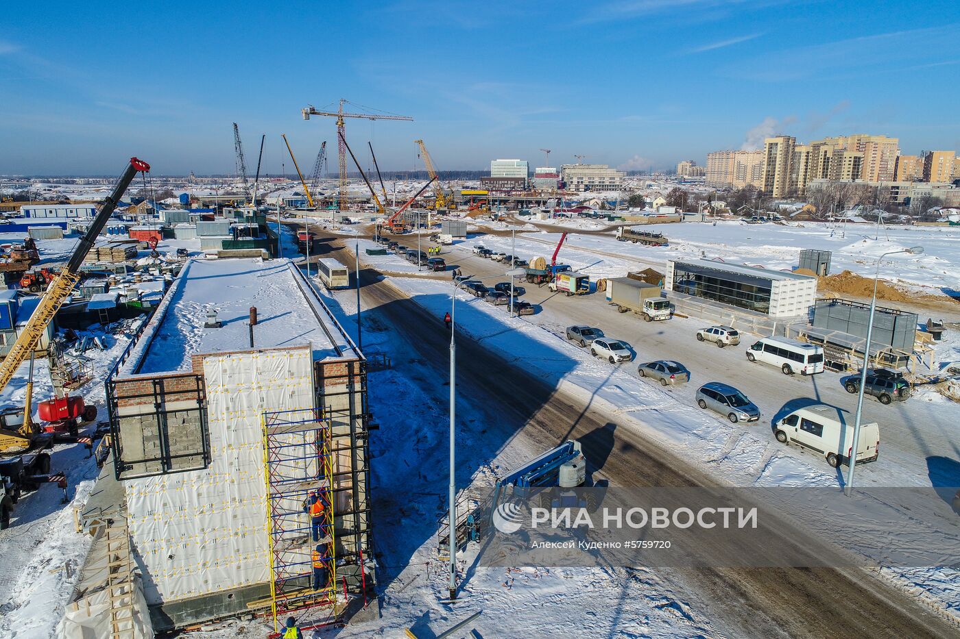 Строительство метро на участке Сокольнической линии 
