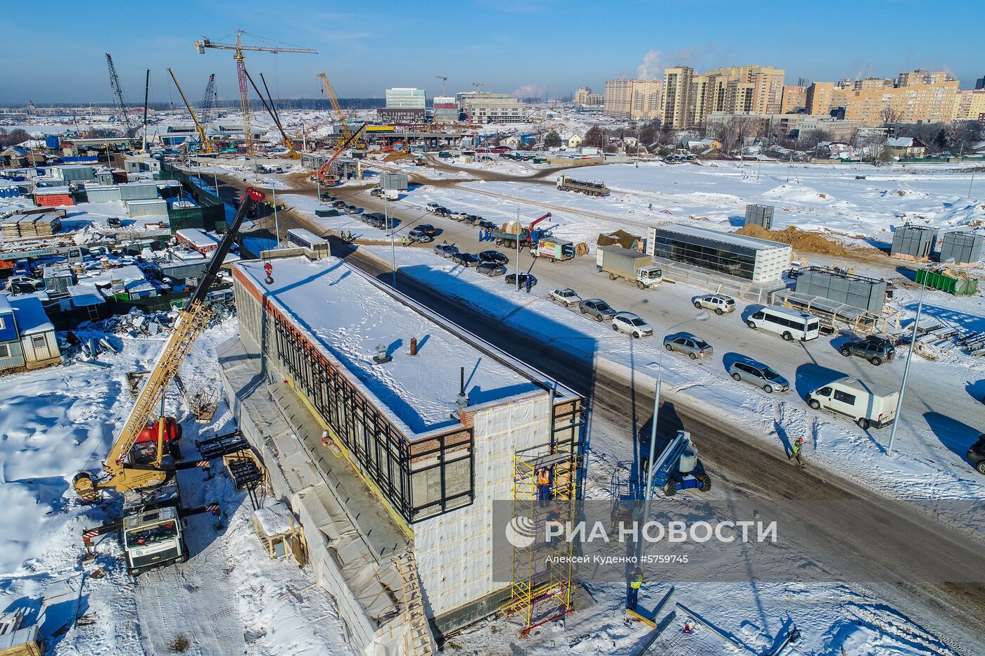 Строительство метро на участке Сокольнической линии 