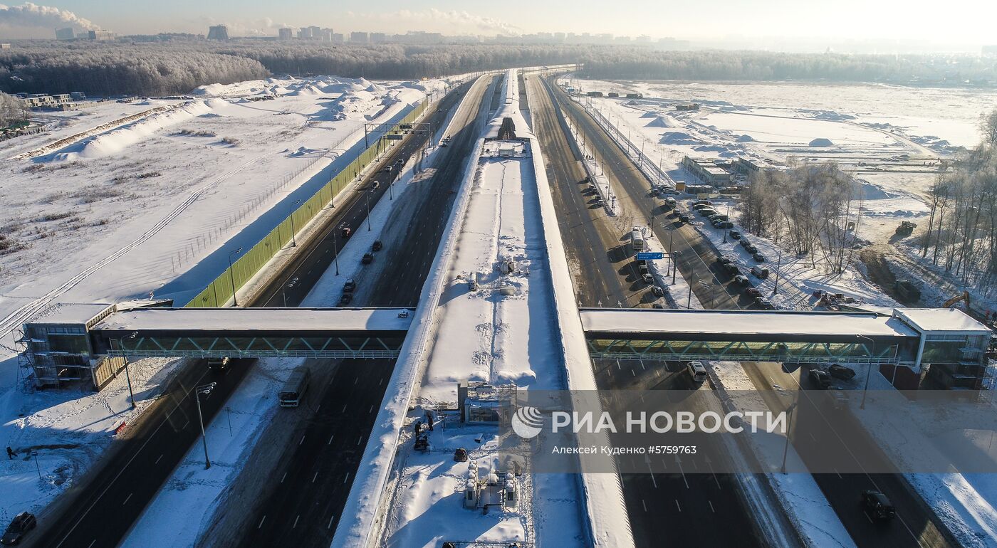 Строительство метро на участке Сокольнической линии 