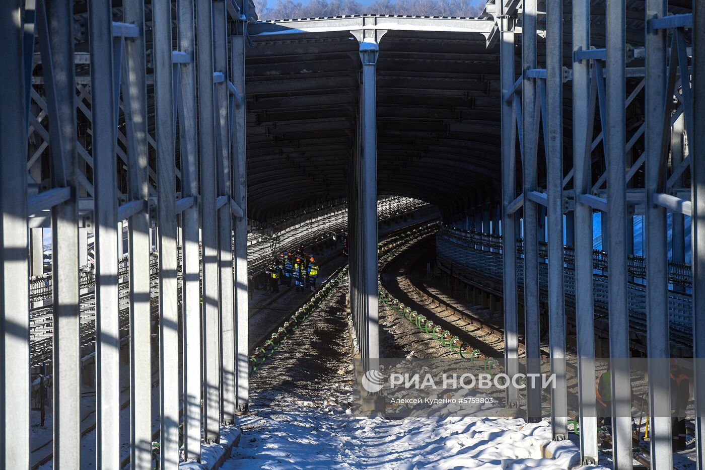 Строительство метро на участке Сокольнической линии 