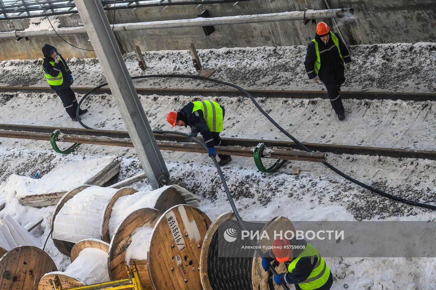 Строительство метро на участке Сокольнической линии 