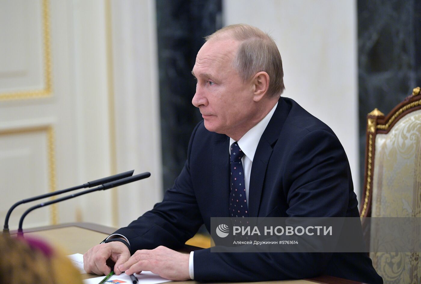 Президент РФ В. Путин провел заседание Совбеза РФ