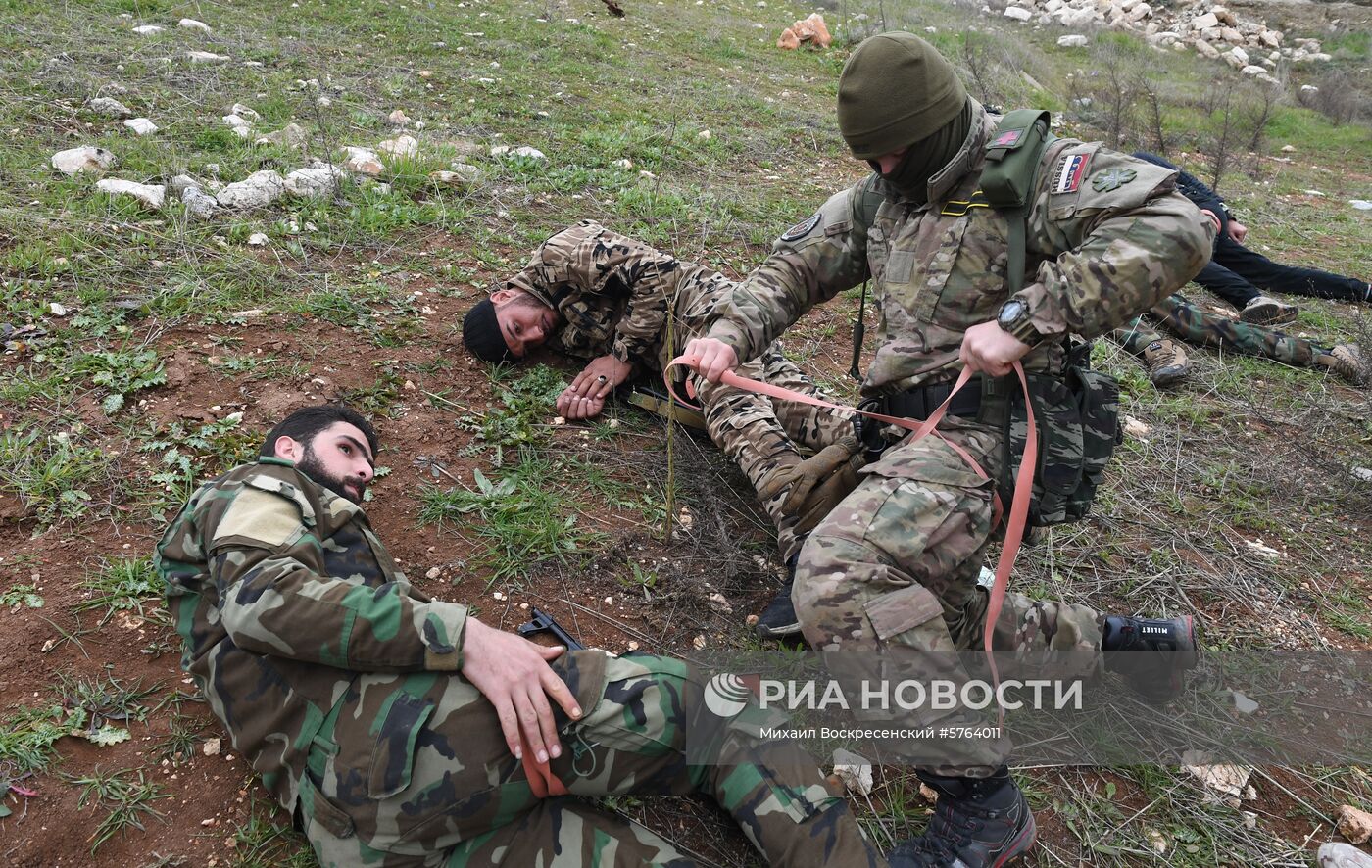 Подготовка сирийских военнослужащих российскими военными специалистами