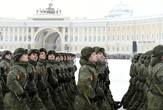 Парад в честь 75-летия снятия блокады Ленинграда