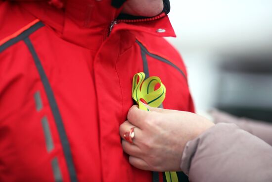 Акция «Ленточка Ленинградской победы»в Волгограде