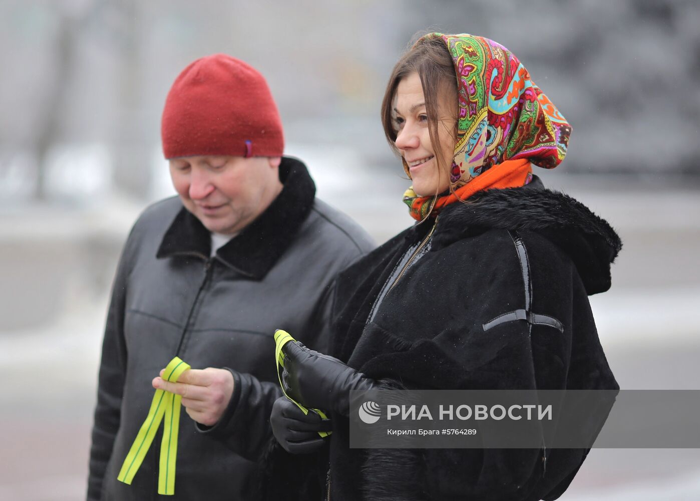 Акция «Ленточка Ленинградской победы»в Волгограде