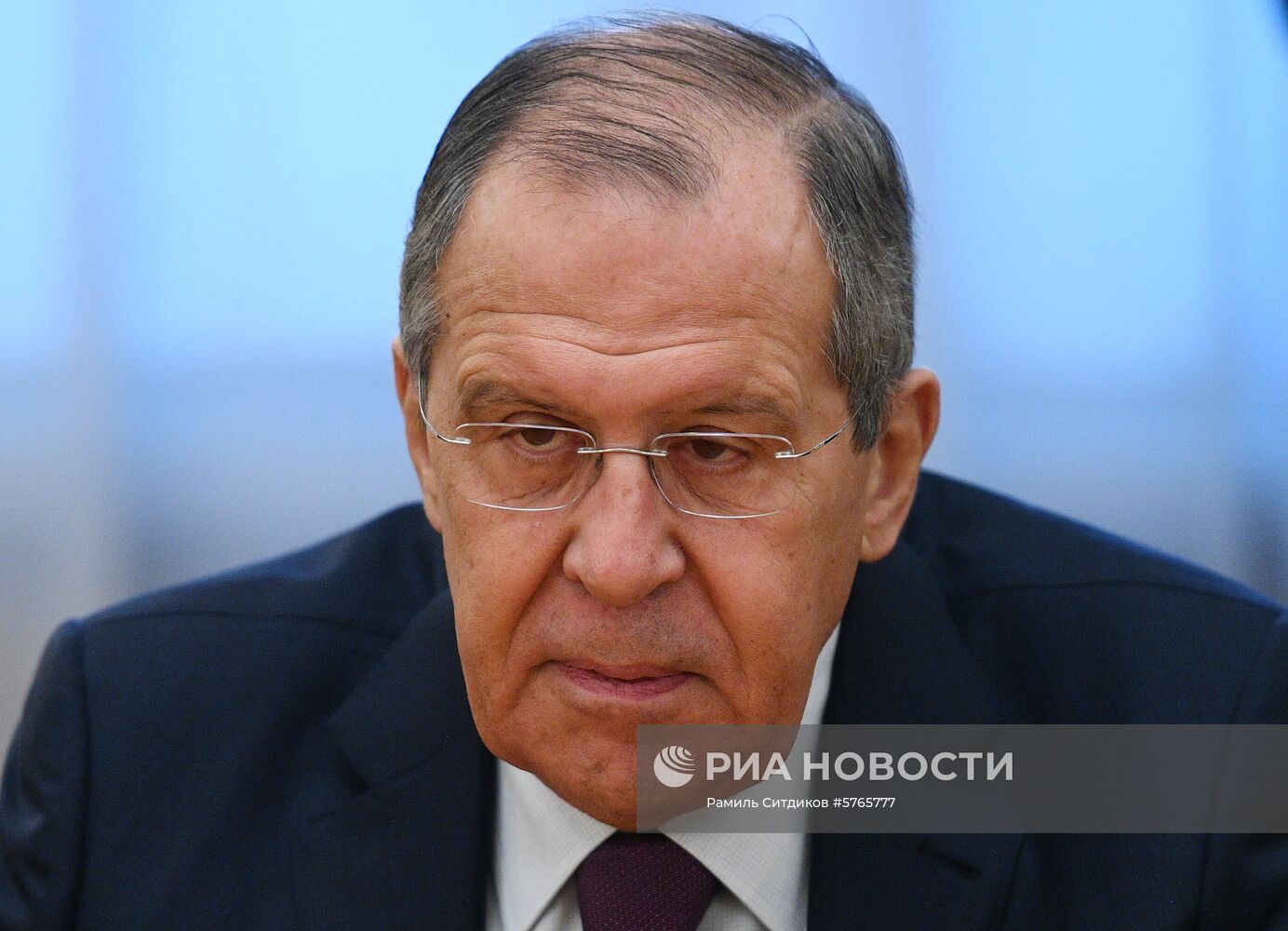 Встреча главы МИД РФ С. Лаврова с врио губернатора Астраханской области С. Морозовым