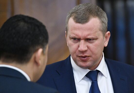 Встреча главы МИД РФ С. Лаврова с врио губернатора Астраханской области  С. Морозовым 