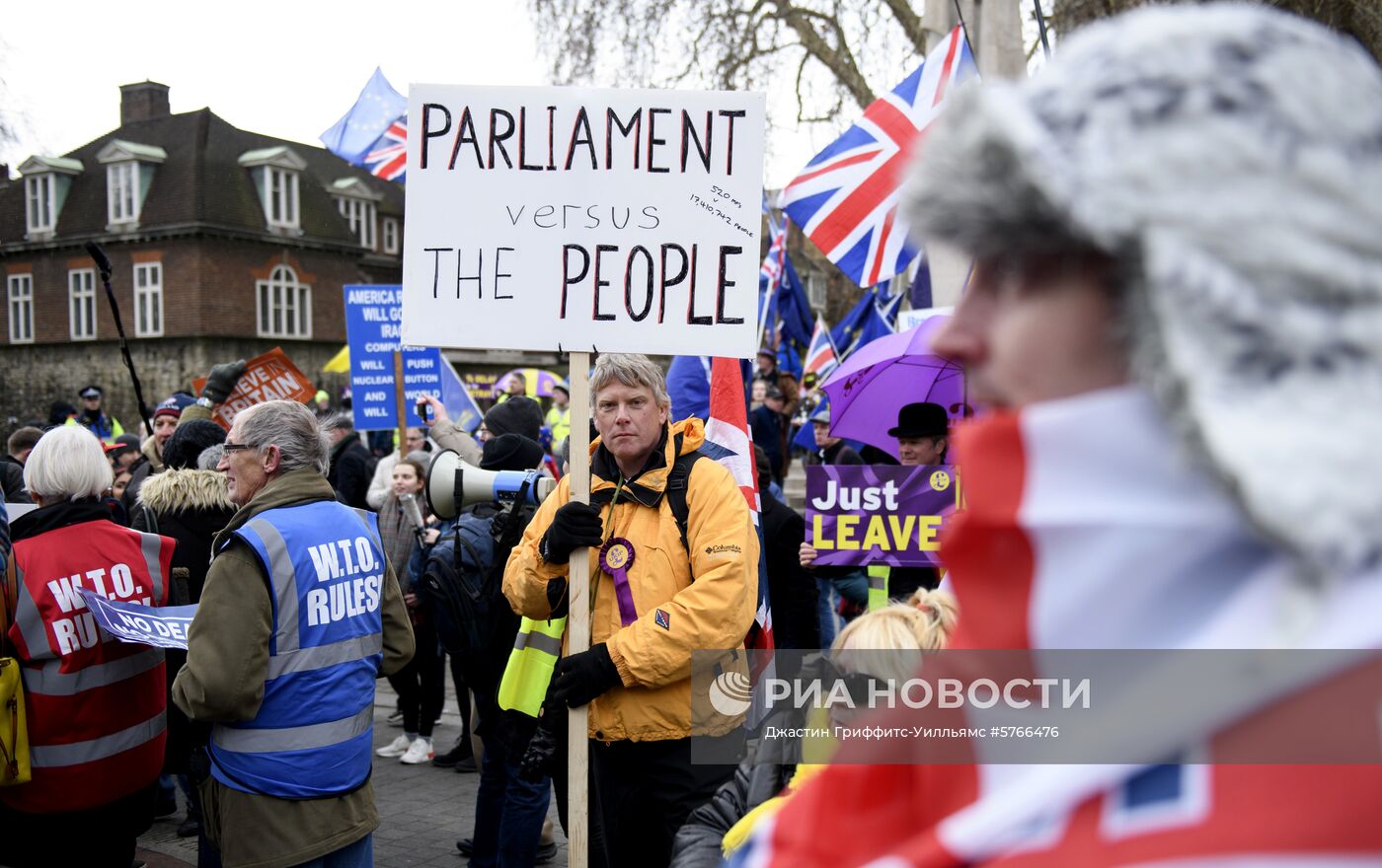 Акция противников и сторонников Brexit в Лондоне