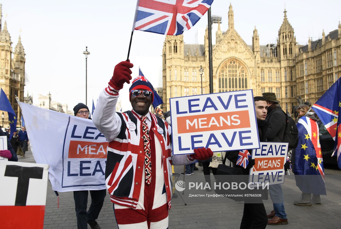 Акция противников и сторонников Brexit в Лондоне