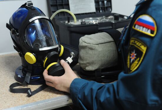 Работа пожарной части МЧС в Тамбове 