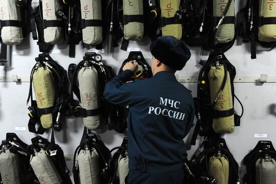 Работа пожарной части МЧС в Тамбове 