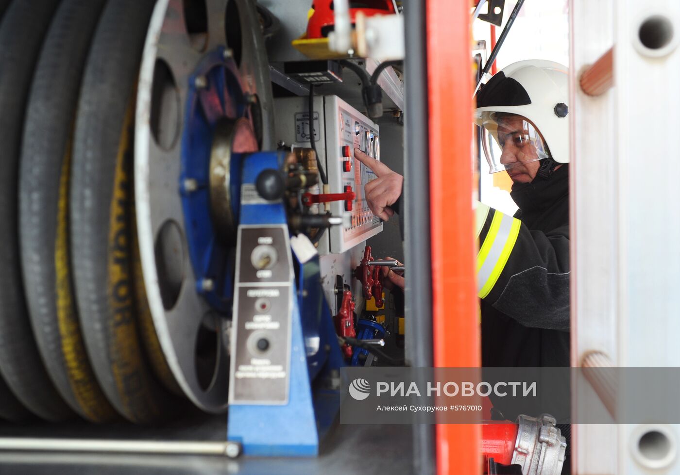 Работа пожарной части МЧС в Тамбове 