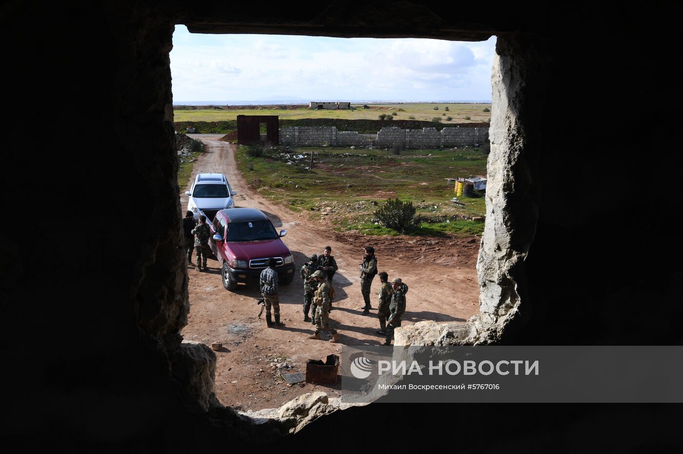 Позиции сирийской армии и ополчения в районе Алеппо