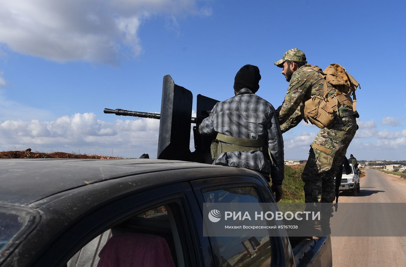 Позиции сирийской армии и ополчения в районе Алеппо