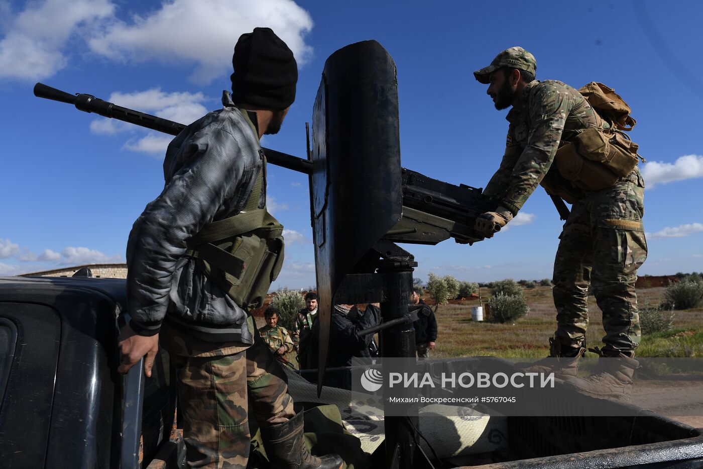 Позиции сирийской армии и ополчения в районе Алеппо